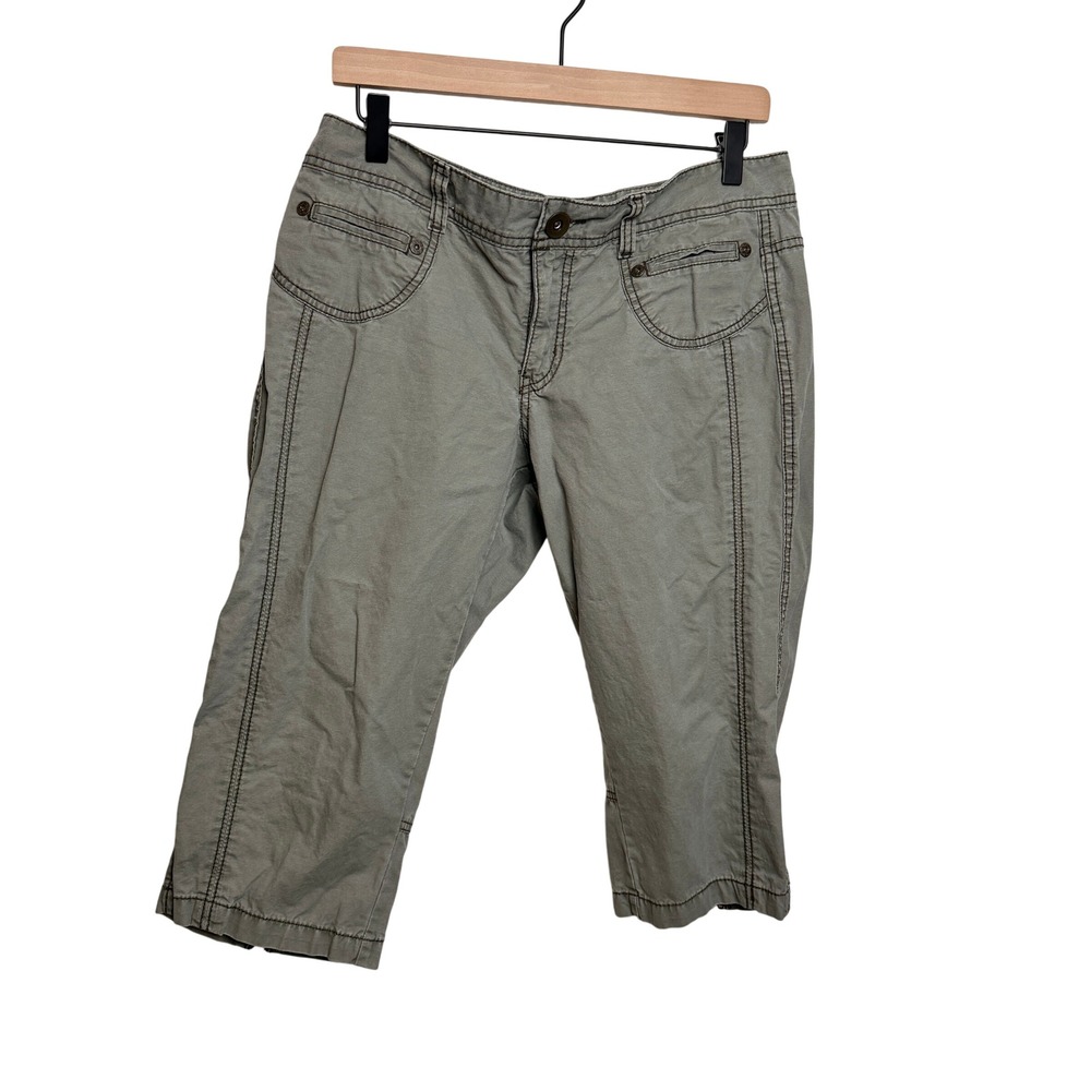 nobo Cropped Cargo Pants 13 Juniors Olive Green Outdoor Hiking Casual